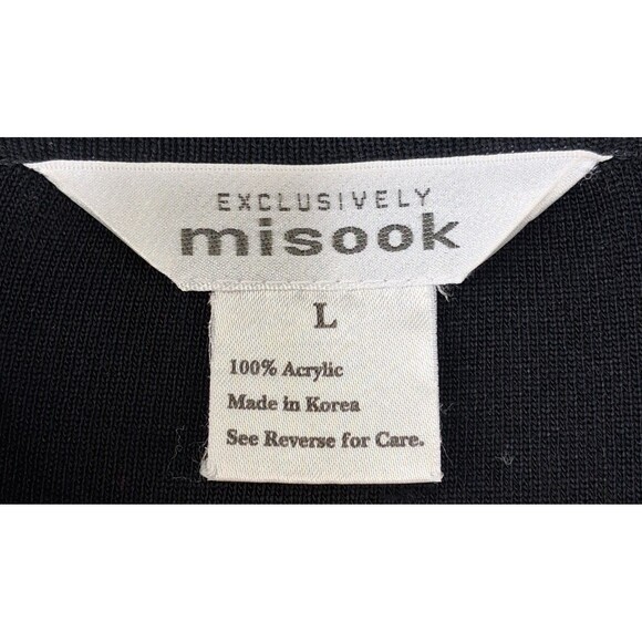 Exclusively Misook Women's Slinky Knit Cardigan Open Front Size L - Picture 2 of 11